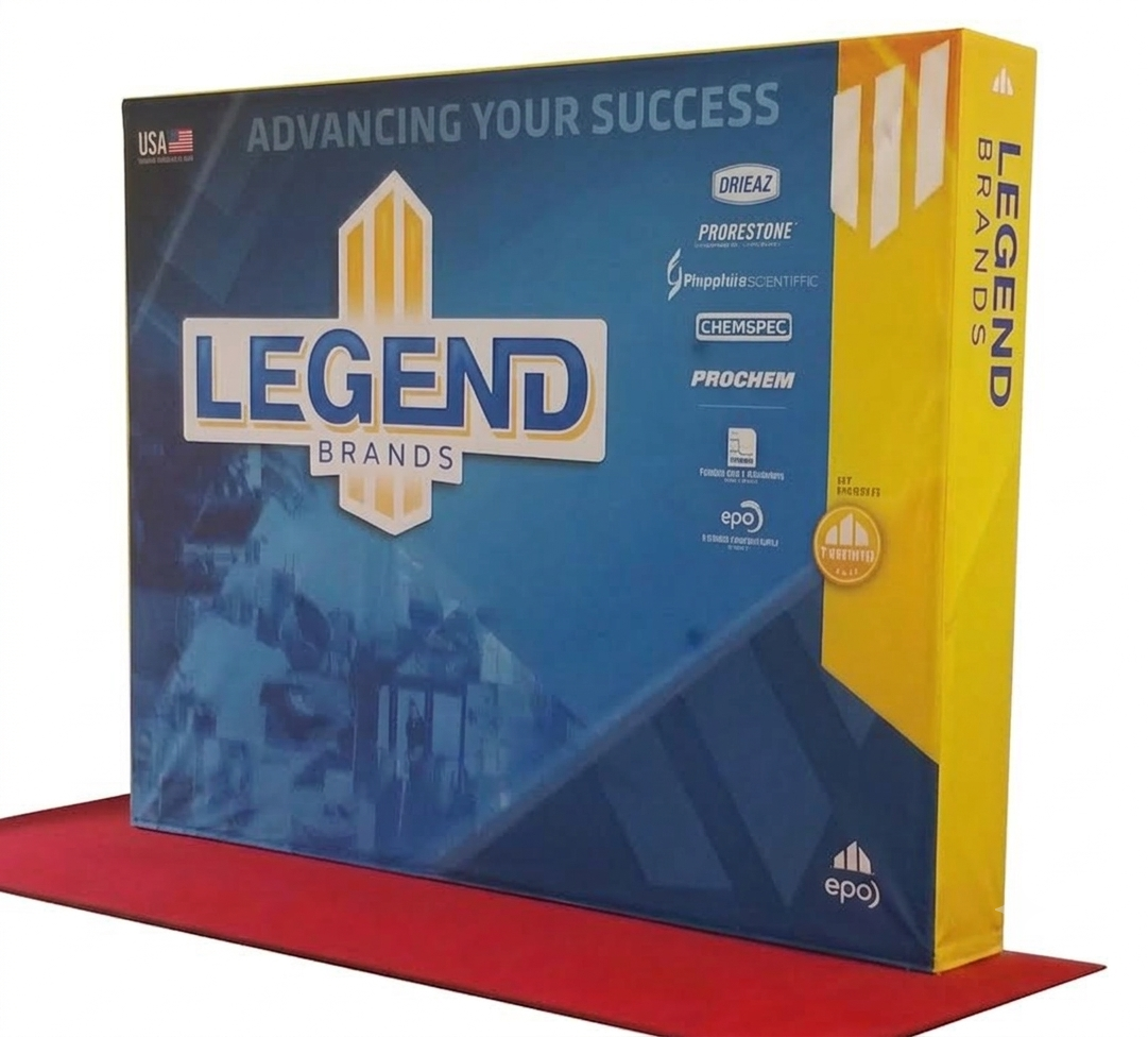 10'x8' Fabric Pop Up Display Backdrop with Stand and Red Carpet 8