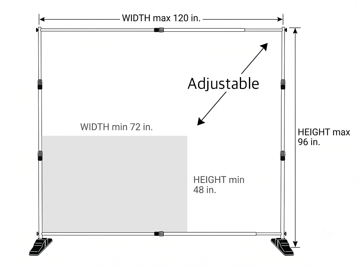 10'x8' Telescopic Adjustable Stand 5