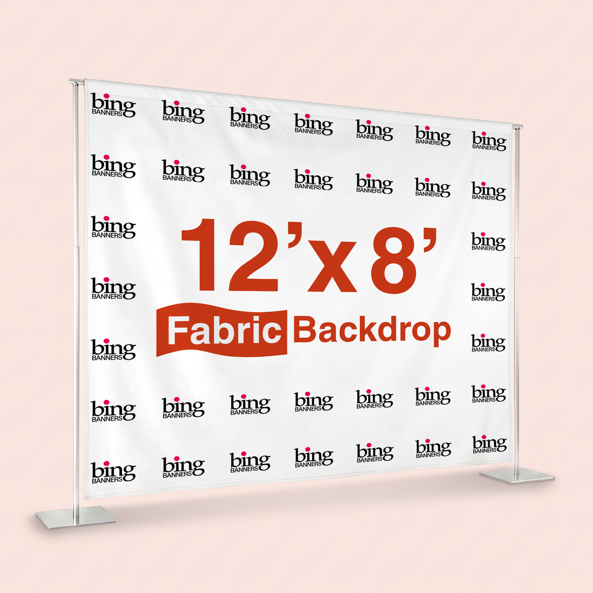 12'x8' Fabric Step and Repeat Banner with Stand