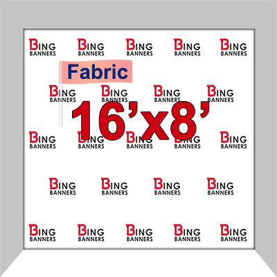 16'x8' Fabric Step and Repeat Banner with Stand