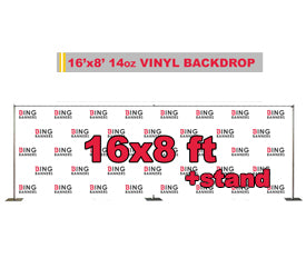 16'x8' Step and Repeat Banner with Stand