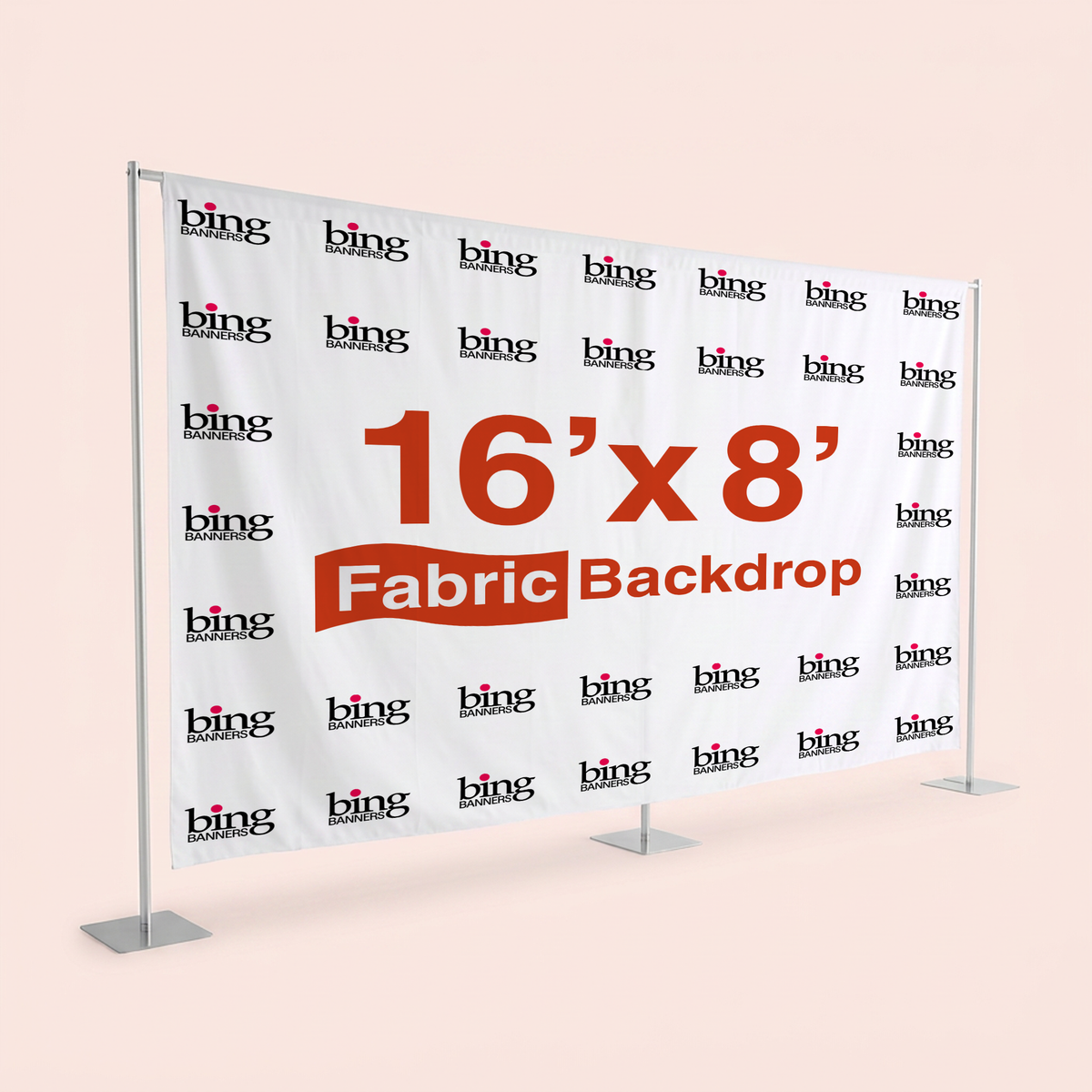 16'x8' Fabric Step and Repeat Banner with Stand