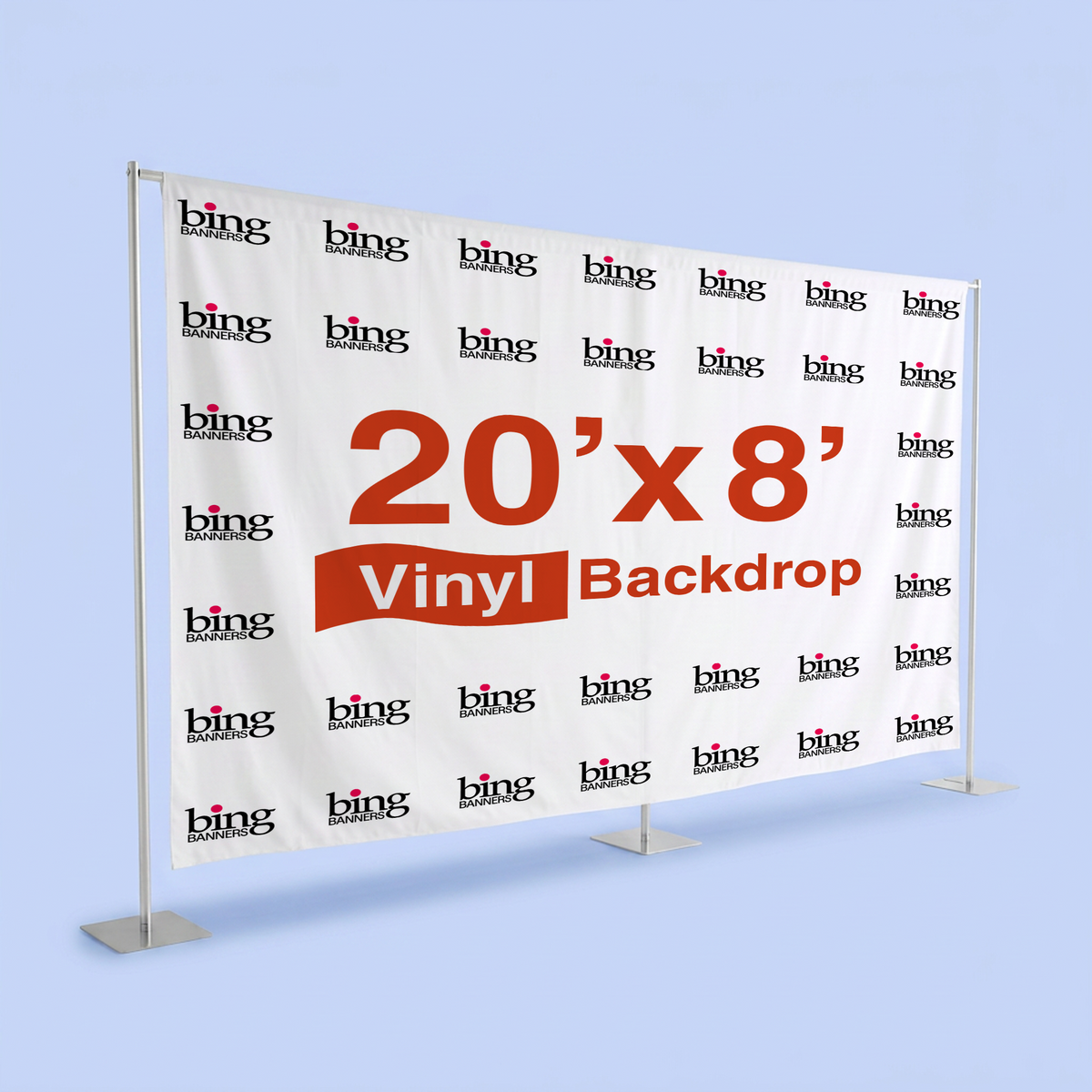 20'x8' Step and Repeat Banner with Stand