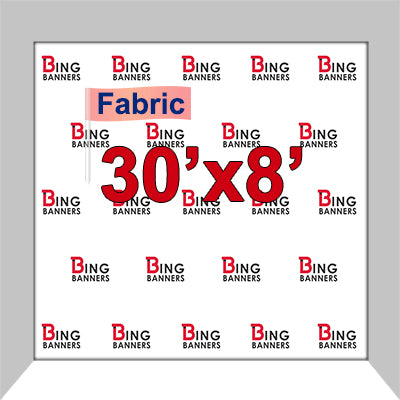 30'x8' Fabric Step & Repeat Banner Only