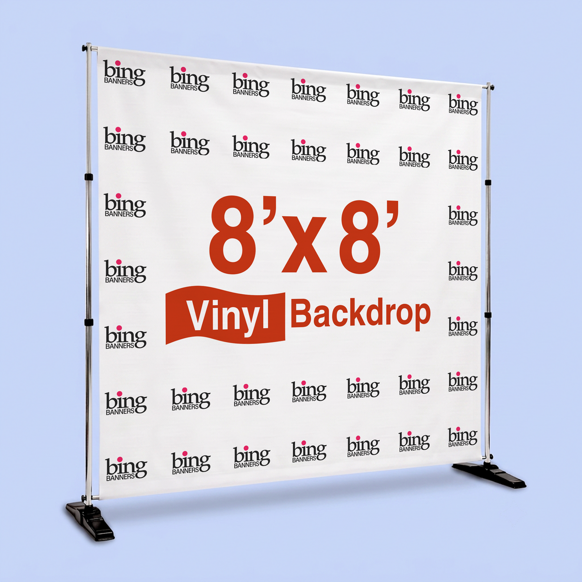 8'x8' Step and Repeat Banner with Stand