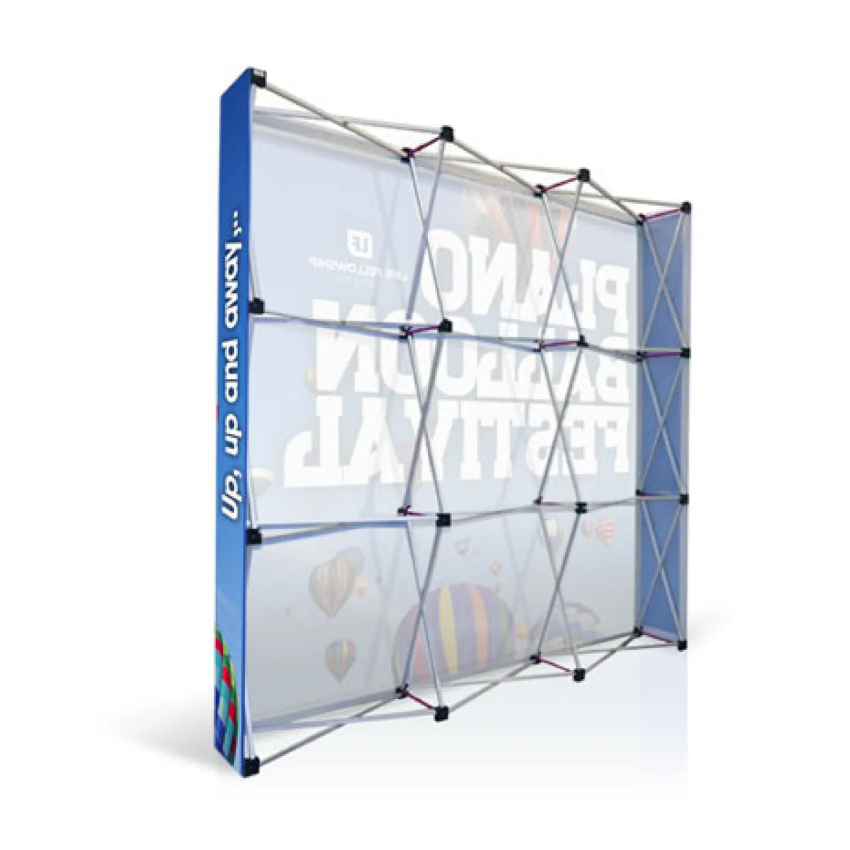 Fabric Pop Up Display Backdrop with Stand and Red Carpet 4