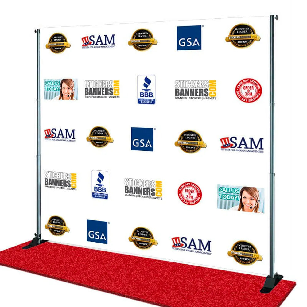 10'x8' Step and Repeat Banner with Stand 3